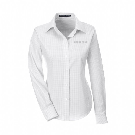 Devon & Jones Ladies' Crown Woven Gingham Check