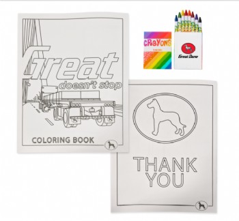 Great Dane Coloring Book and Crayons set